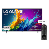 تلفزيون LG QNED AI QNED80 4K الذكي مقاس 55 بوصة المدعوم بجهاز التحكم AI Magic remote وميزة HDR10 وواجهة webOS24 طراز 55 عام (2024)