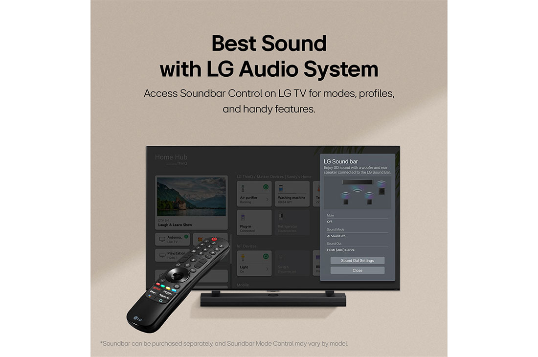 LG تلفزيون LG QNED AI QNED80 4K الذكي مقاس 55 بوصة المدعوم بجهاز التحكم AI Magic remote وميزة HDR10 وواجهة webOS24 طراز 55 عام (2024), 55QNED80T6B