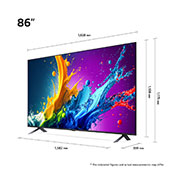 LG تلفزيون LG QNED AI QNED80 4K الذكي مقاس 86 بوصة المدعوم بجهاز التحكم AI Magic remote وميزة HDR10 وواجهة webOS24 طراز 86 عام (2024), 86QNED80T6B