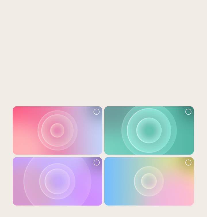 Screen of a user going through the AI Sound Wizard personalization process. Series of sound clip icons are being selected. A jazz singer and saxophone player are shown, sound waves representing the personalized sound animated across the visual. 