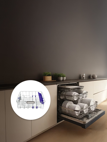 This is a picture of the LG dishwasher and its accessory.