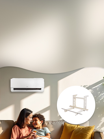 This is a picture of the LG air conditioner and its accessory.