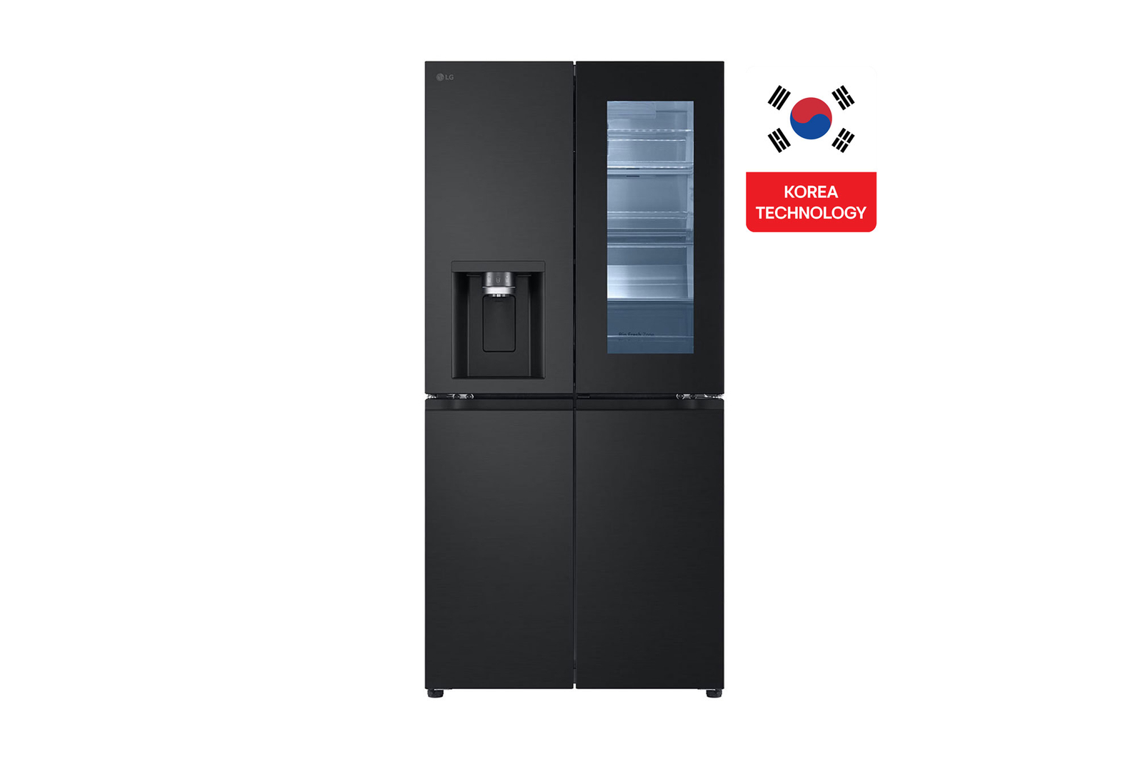 Front view|LG Refrigerator, 2 Doors 423 Liter, Instaview|GC-X22FFQRB