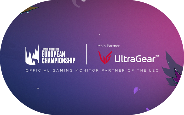 Logo for the European Championship / UltraGear™ partnership featuring dynamic design elements and bold typography
