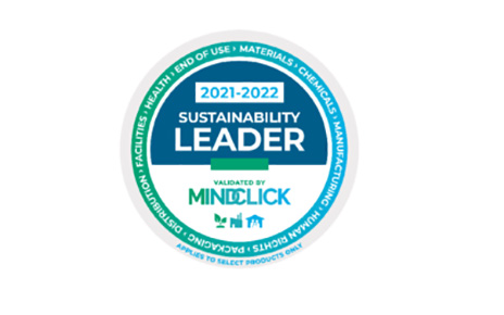 The 'Sustainability Leader' status badge given to products with a high MSAP Rating.