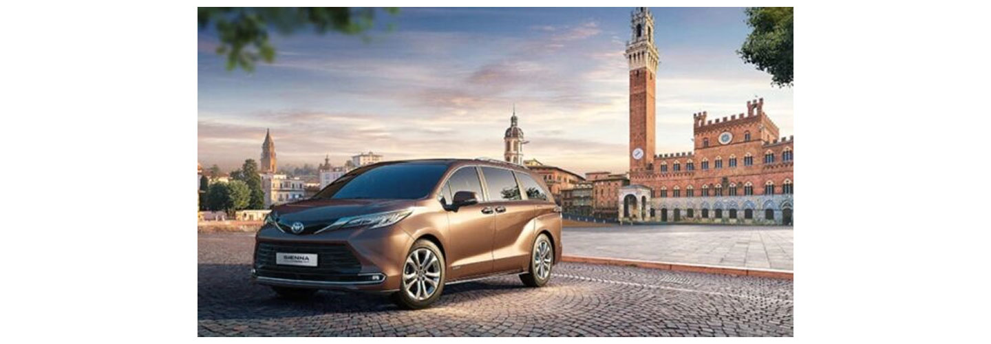 Promotional image of Toyota Sienna at Sienna, Italy