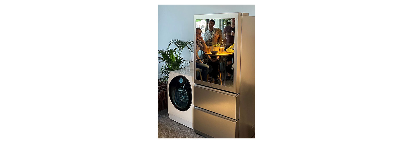 LG SIGNATURE Wine Cellar and Washer and Dryer displayed at the hospitality suites in BST Hyde Park.