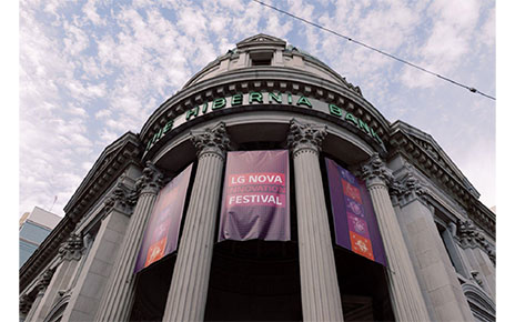 A photo of the Hibernia building in San Francisco, California, USA