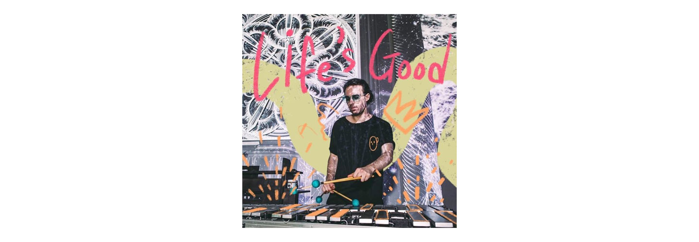 Jake Chapman playing the marimba with illustrations added to express the music more vividly
