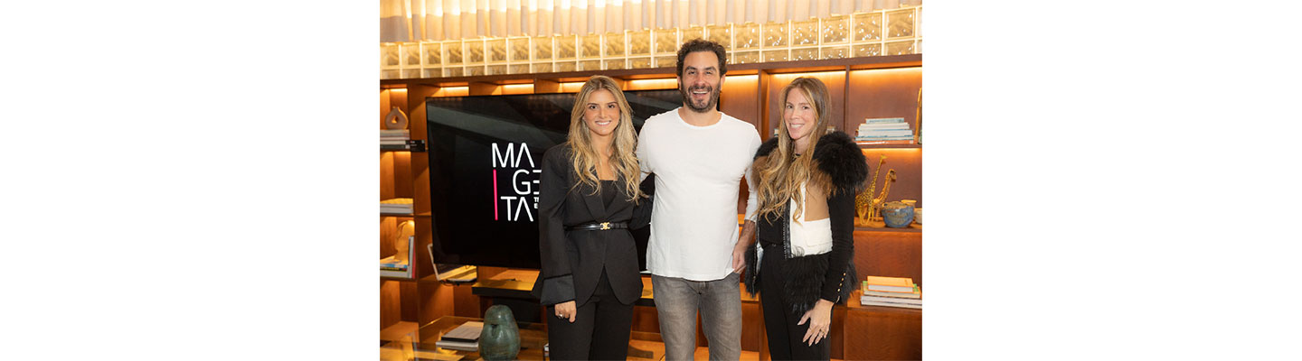 LG Magenta ambassadors at CASACOR 2022: Amanda Ferber, Fernando Forte and Renata Pocztaruk