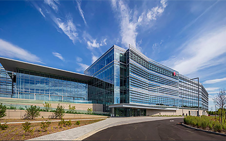 The LEED Platinum Certified LG North American headquarters campus in Englewood Cliffs, New Jersey 