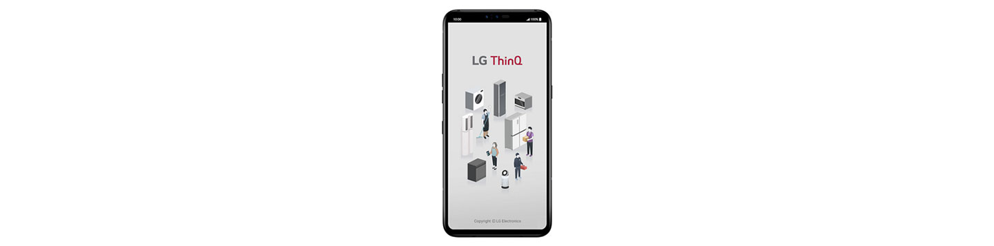 The LG ThinQ app running on a smartphone.