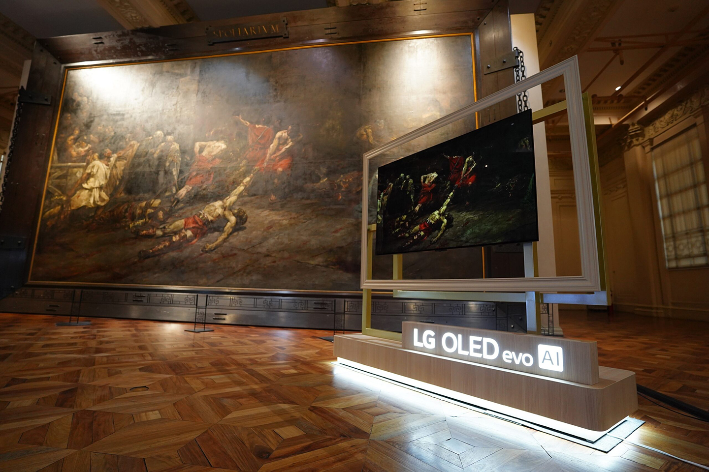 A photo of LG OLED evo AI on display in the gallery