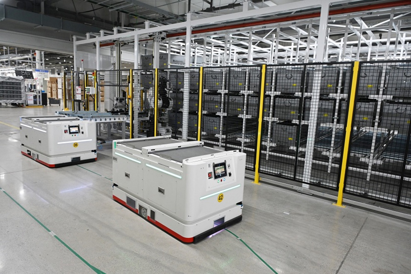 A photo of smart factory machines 