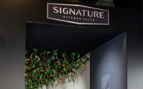 A picture of entrance way of Signature Kitchen Suite showroom in Milan