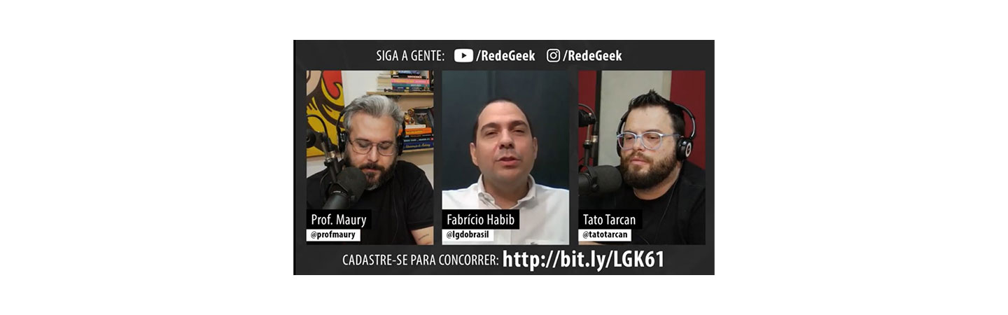 LG Brazil spokesperson Fabricio Habib talks about LG’s K series live on the Rede Geek YouTube channel