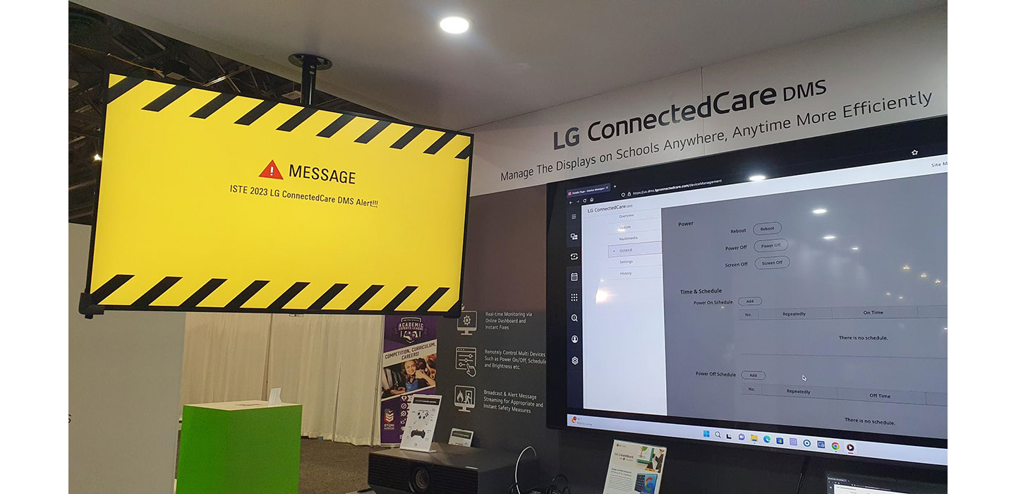 LG ConnectedCare DMS sending notification message to LG CreateBoard