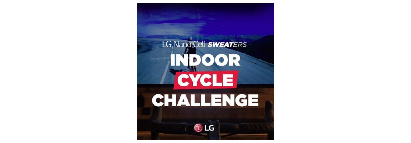 The poster of LG NanoCell and SWEATers’ Indoor Cycle Challenge
