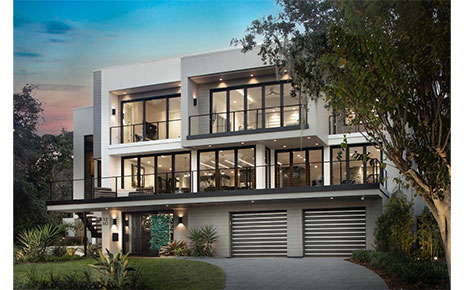 The facade of the New American Remodel 2021 (TNAR), a showhome equipped with LG's highly advanced appliances and technologies to deliver an impactful virtual tour.