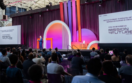 A picture of the venue stage of Mission for the Future program