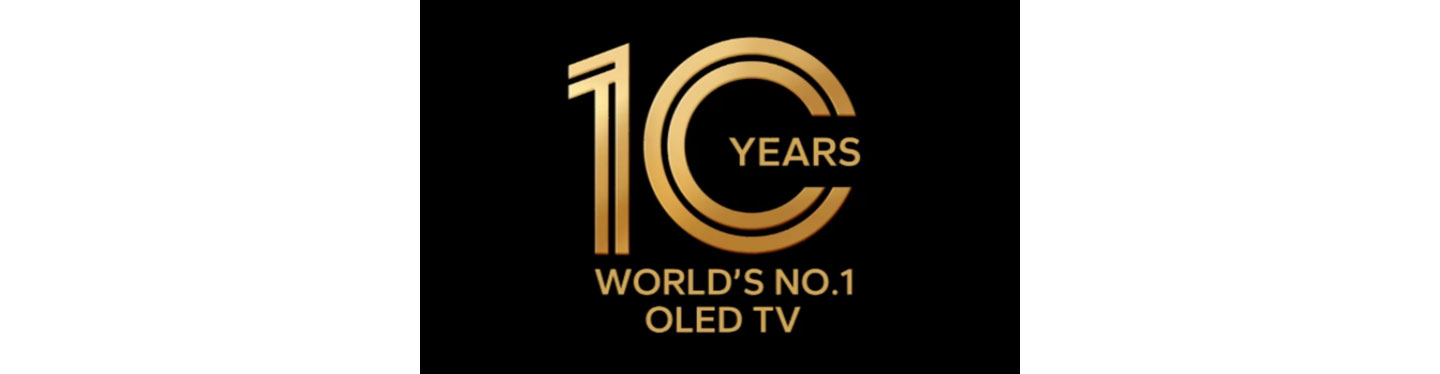 An image celebrating LG OLED TV’s 10 years as the world’s No.1 OLED TV