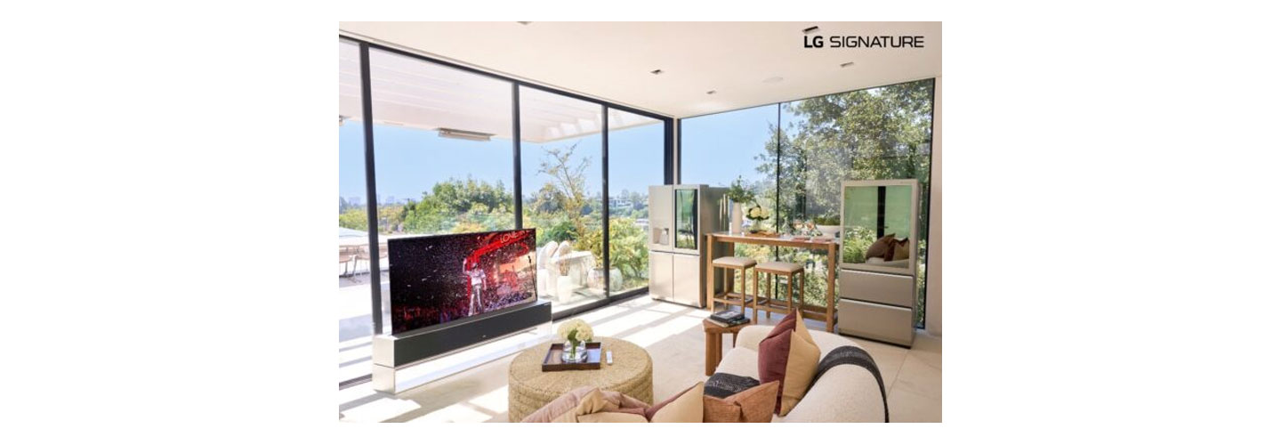 John Legend’s pool cabana furnished with premium LG SIGNATURE products