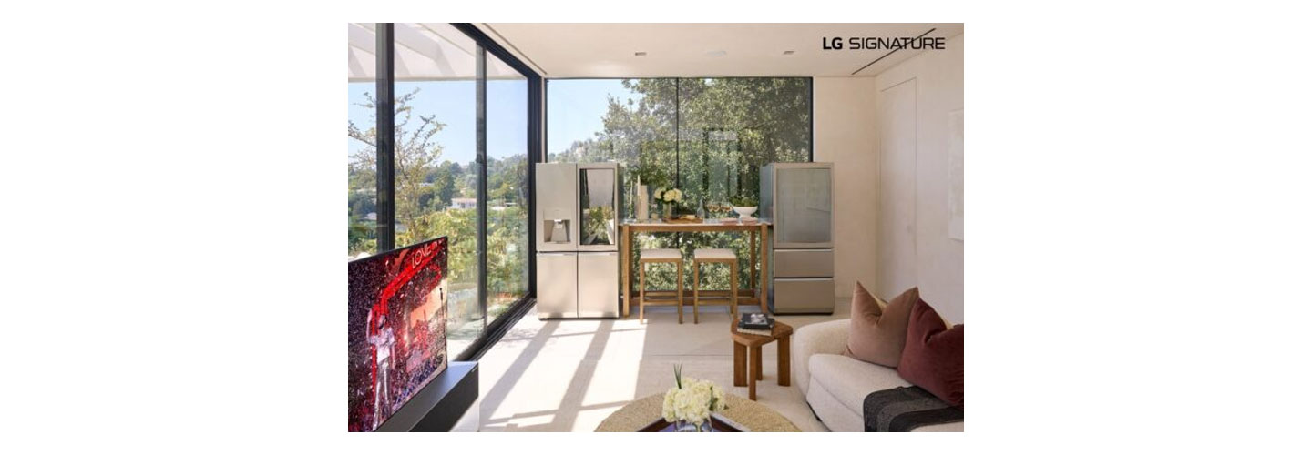 John Legend’s pool cabana furnished with premium LG SIGNATURE products