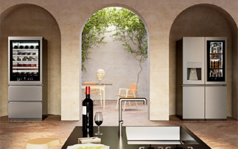 LG SIGNATURE InstaView refrigerators installed at a spacious and prestigious dining room