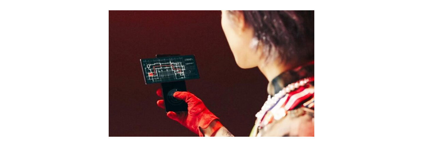 Taeyong, member of K-pop supergroup SuperM, checking the map on his LG WING in Swivel Mode during SuperM's music video