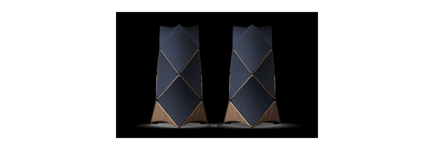 Front view of Bang & Olufsen’s Beolab 90 speakers