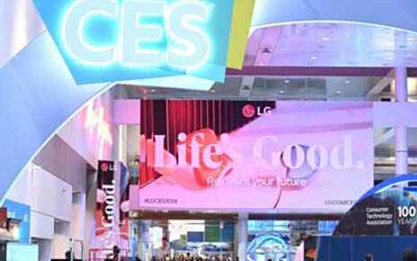 A photo of the LG poster at the CES 2024 venue