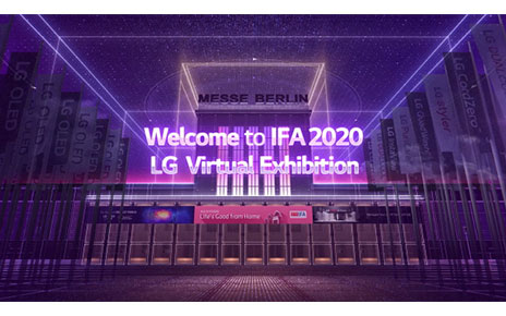 A screenshot from the welcoming video on LG’s IFA 2020 information portal, which relays important up-to-date information on its virtual exhibition