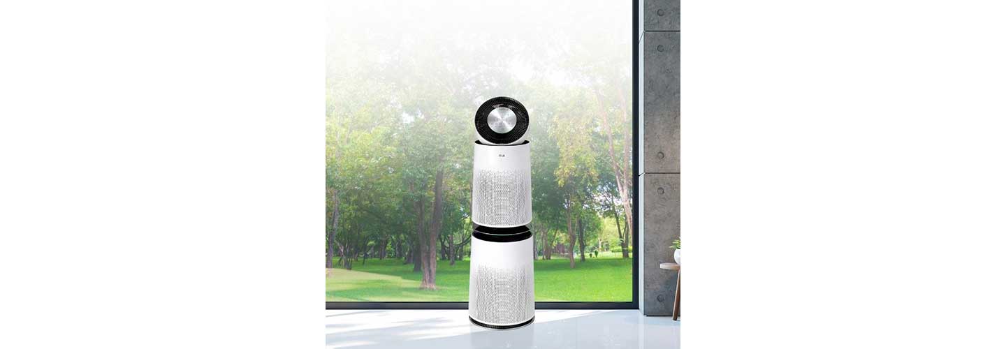 The front view of LG PuriCare Purifier.