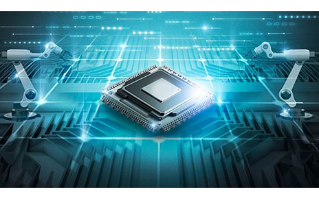 Semiconductor fabricated by robot arms on its side