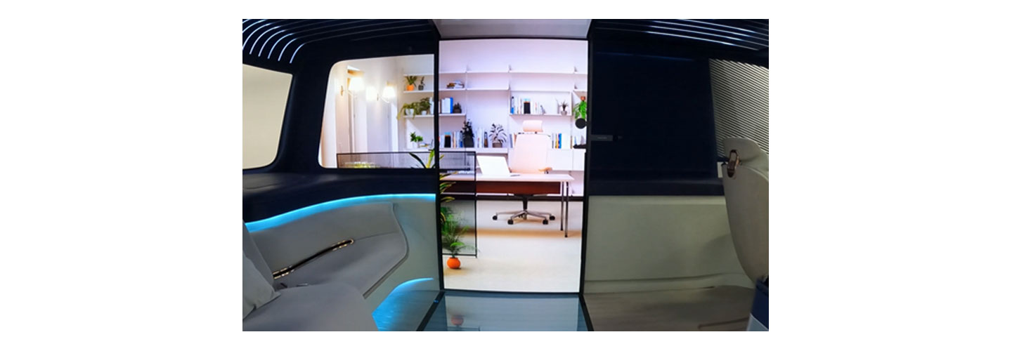 Inside of LG Omnipod with the futuristic design and expansive display