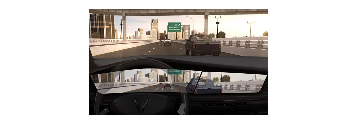 An image that shows how camera sensor helps drivers to sense the possible hazards on a road