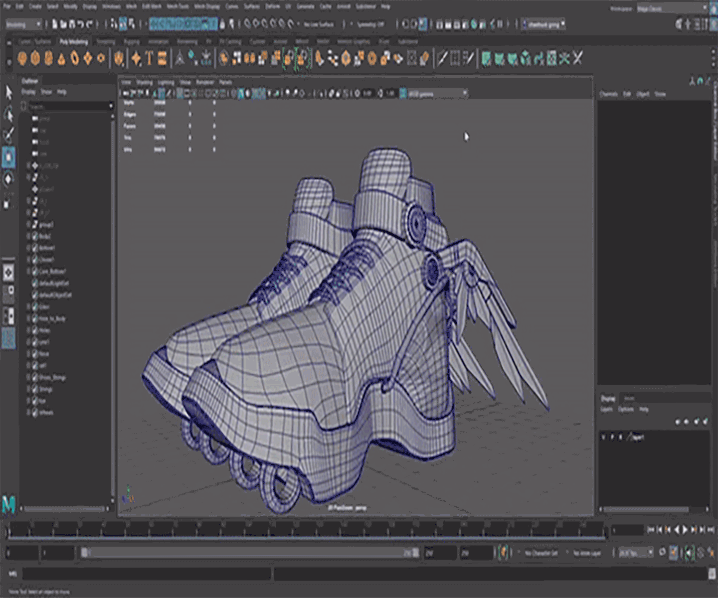 A gif explaning one of the stages during the production of NFT shoes