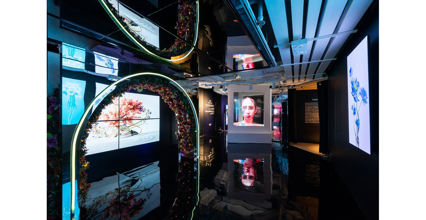 A space filled with LG OLED products during Digital Art Fair Xperience Hong Kong