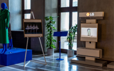 A photo of LG products on display at the Warsaw Grand Theater