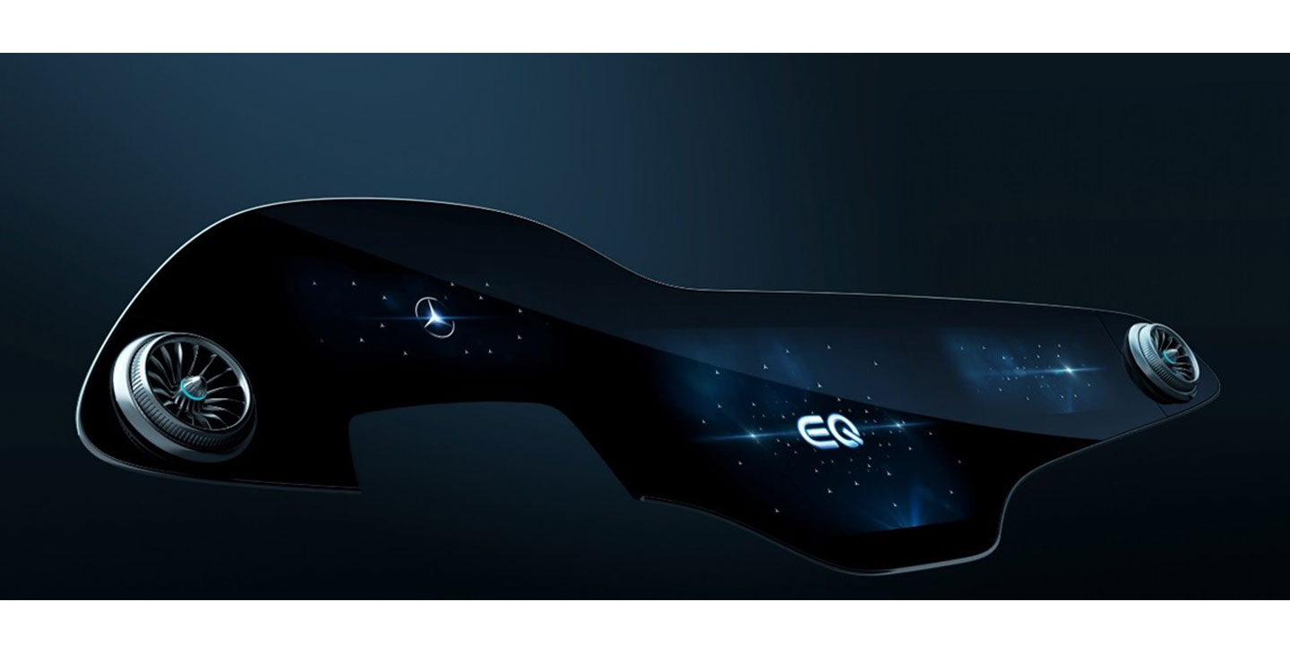 The MBUX Hyperscreen featured in Mercedes-Benz EQS