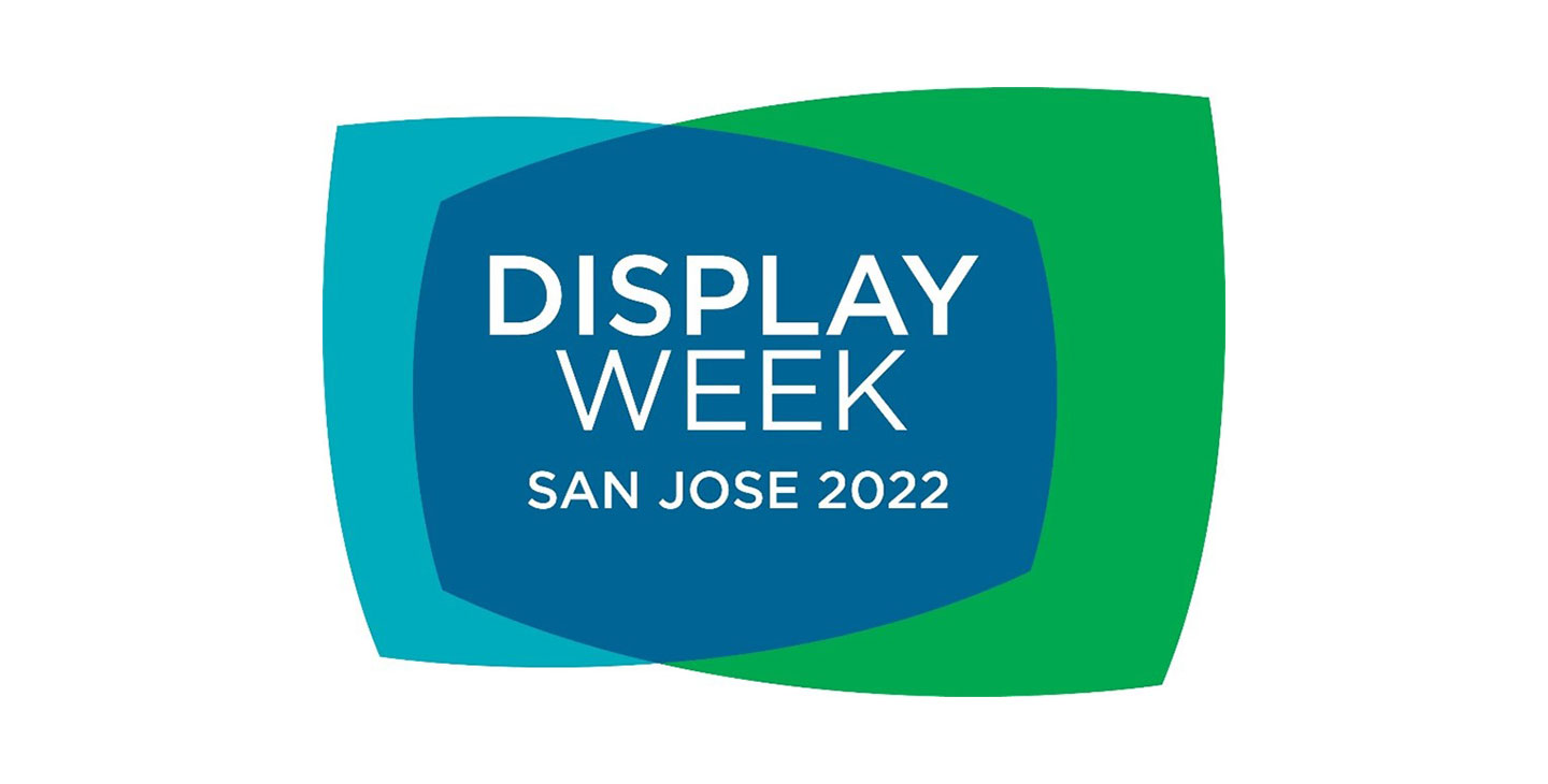 A logo of Display Week 2022 at San Jose