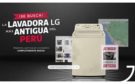 The promotional image of LG Peru's The Oldest Washer in Peru contest