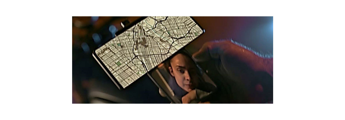 An actor using LG WING in Swivel Mode in the upcoming movie Songbird