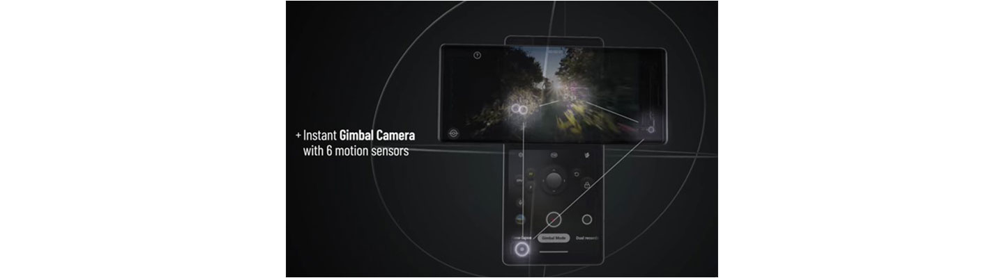 LG WING comes with a Gimbal Motion Camera that utilizes six motion sensors for smooth and steady videos