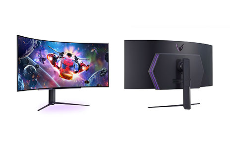LG UltraGear OLED Gaming Monitor – Front and rear view