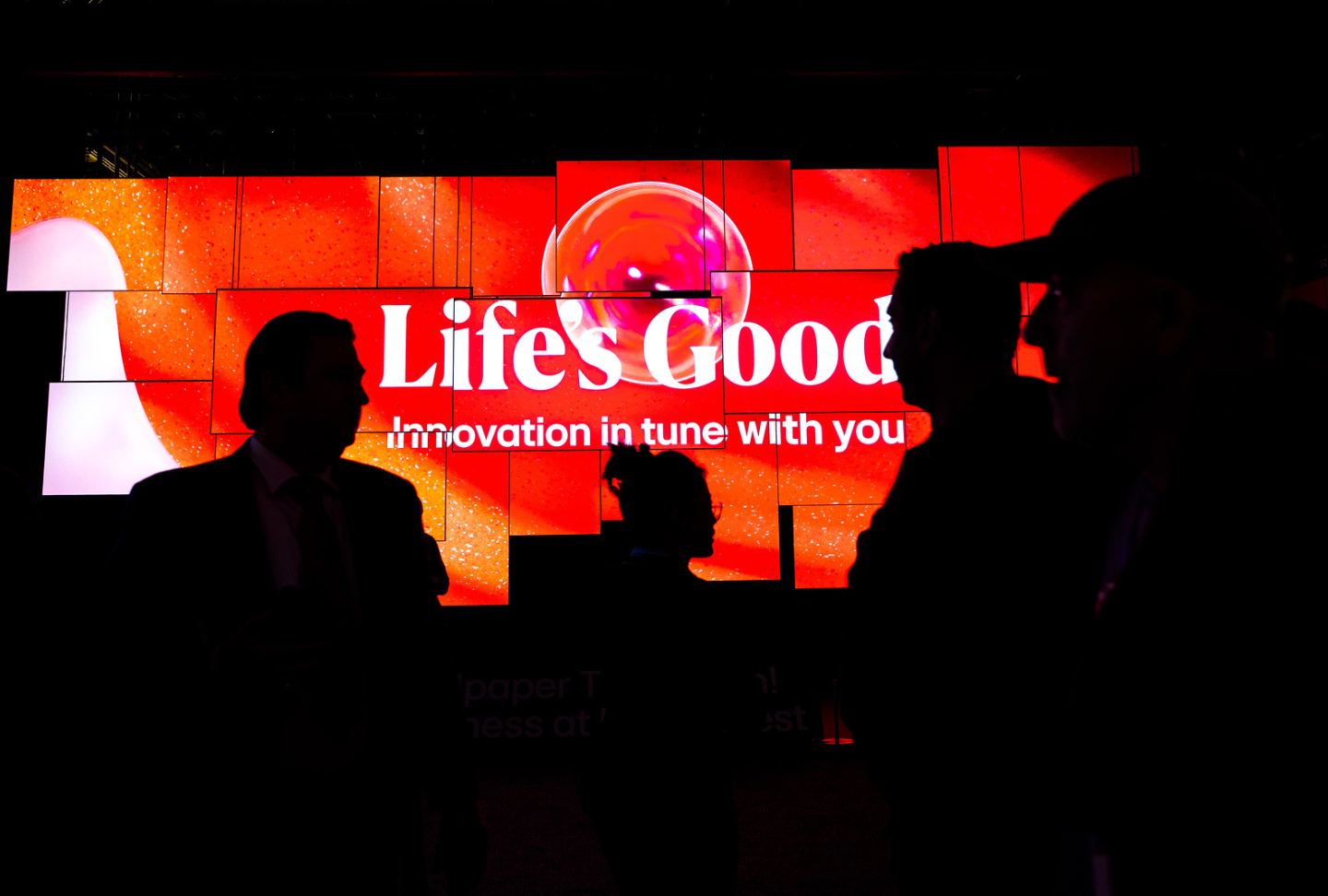 The In Tune Monument displays a large "Life's Good" logo, with the theme "Innovation in tune with you" written below.