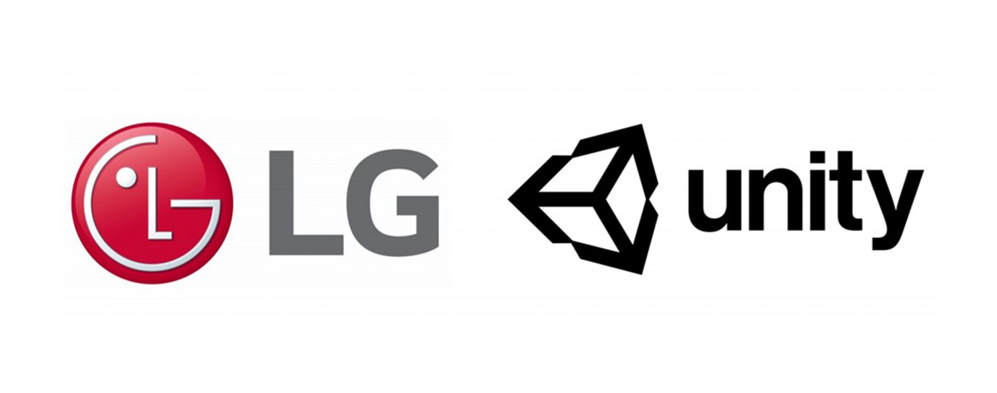 Logo of LG Electronics and Unity Technologies