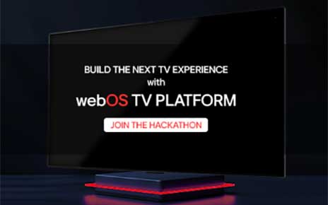 An image of LG TV with a phrase 