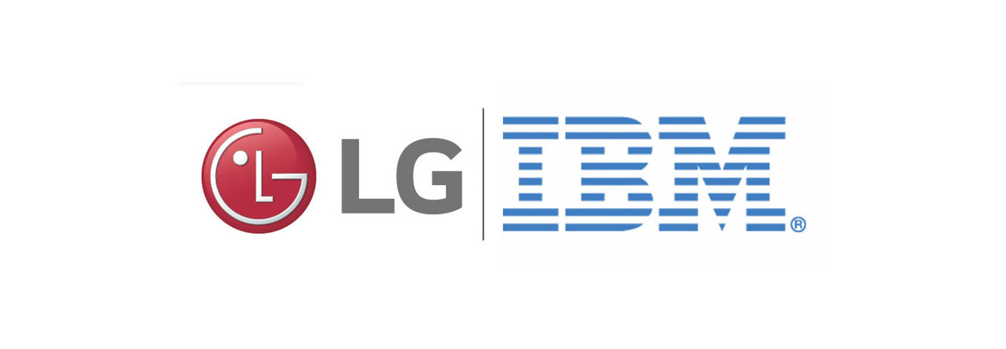 Official logos of LG Electronics and IBM