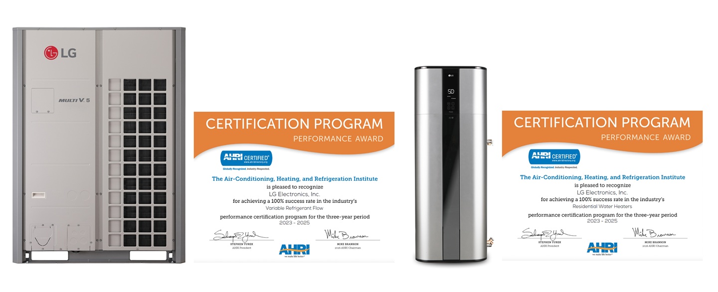 LG Electronics Earns Ahri Performance Award for High-Performance HVAC Solutions